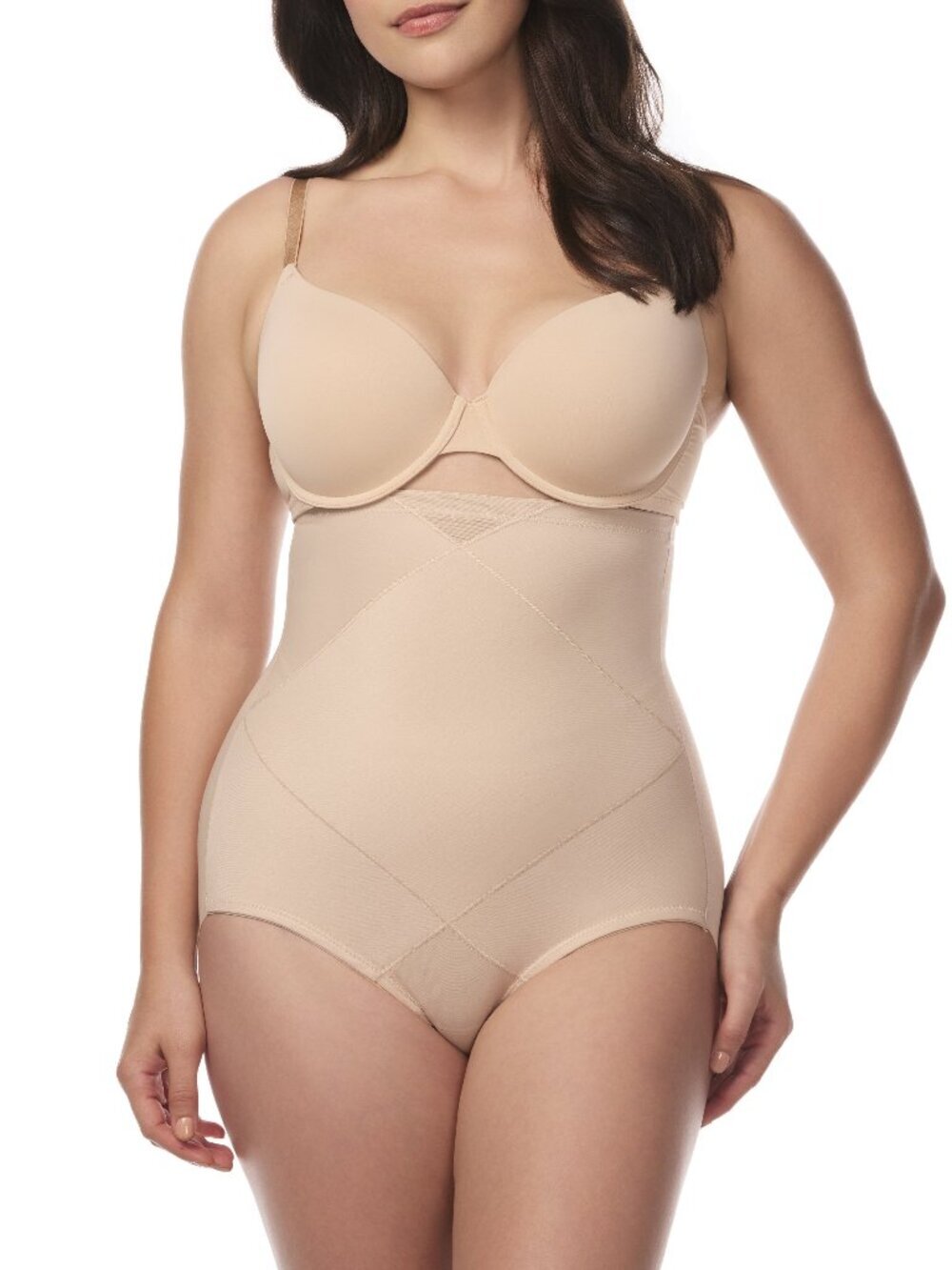 Cupid Intimates Tummy Tuck High-Waist Shaping Brief - Beige